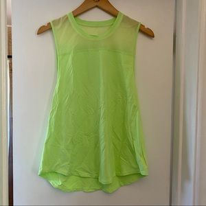 Lululemon bright green muscle tank